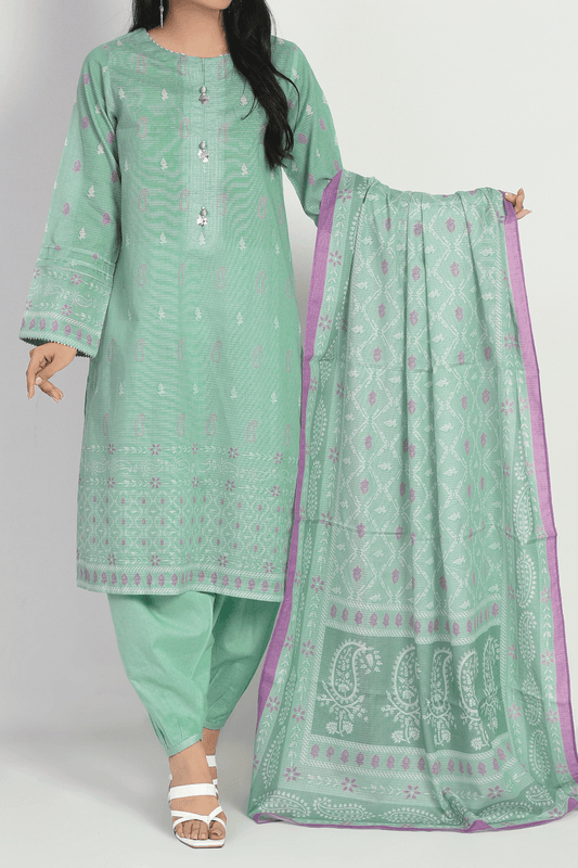 3 Piece | Unstitched | Printed Lawn Shirt, Dupatta, Trouser