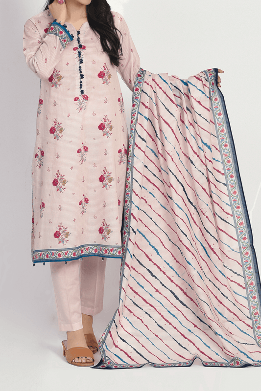 3 Piece | Unstitched | Printed Lawn Shirt, Dupatta, Trouser