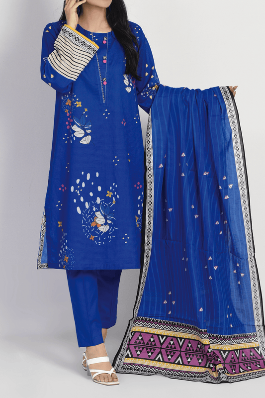 3 Piece | Unstitched | Printed Lawn Shirt, Dupatta, Trouser