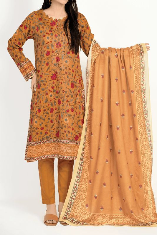 3 Piece | Unstitched | Printed Lawn Shirt, Dupatta, Trouser