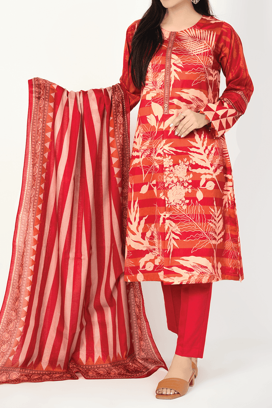 3 Piece | Unstitched | Printed Lawn Shirt, Dupatta, Trouser